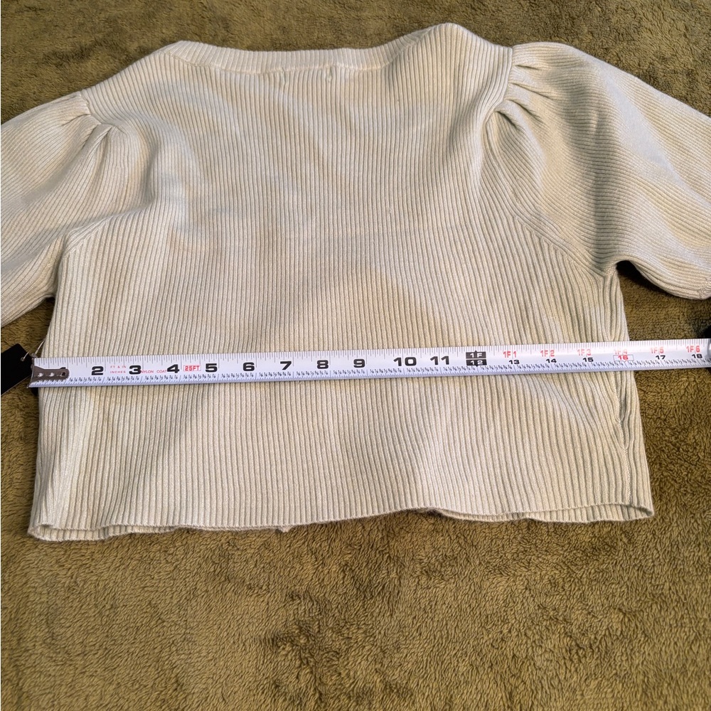 Ardene Ribbed Knit Shrug in light Sage Green - Picture 9 of 12